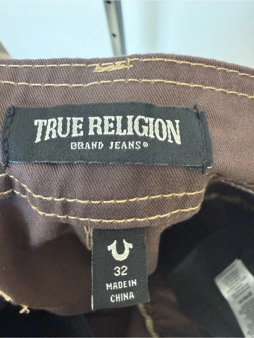 True Religion Baggy Cargo Pants Mens 32 Bracken Brown Horseshoe NWT $169